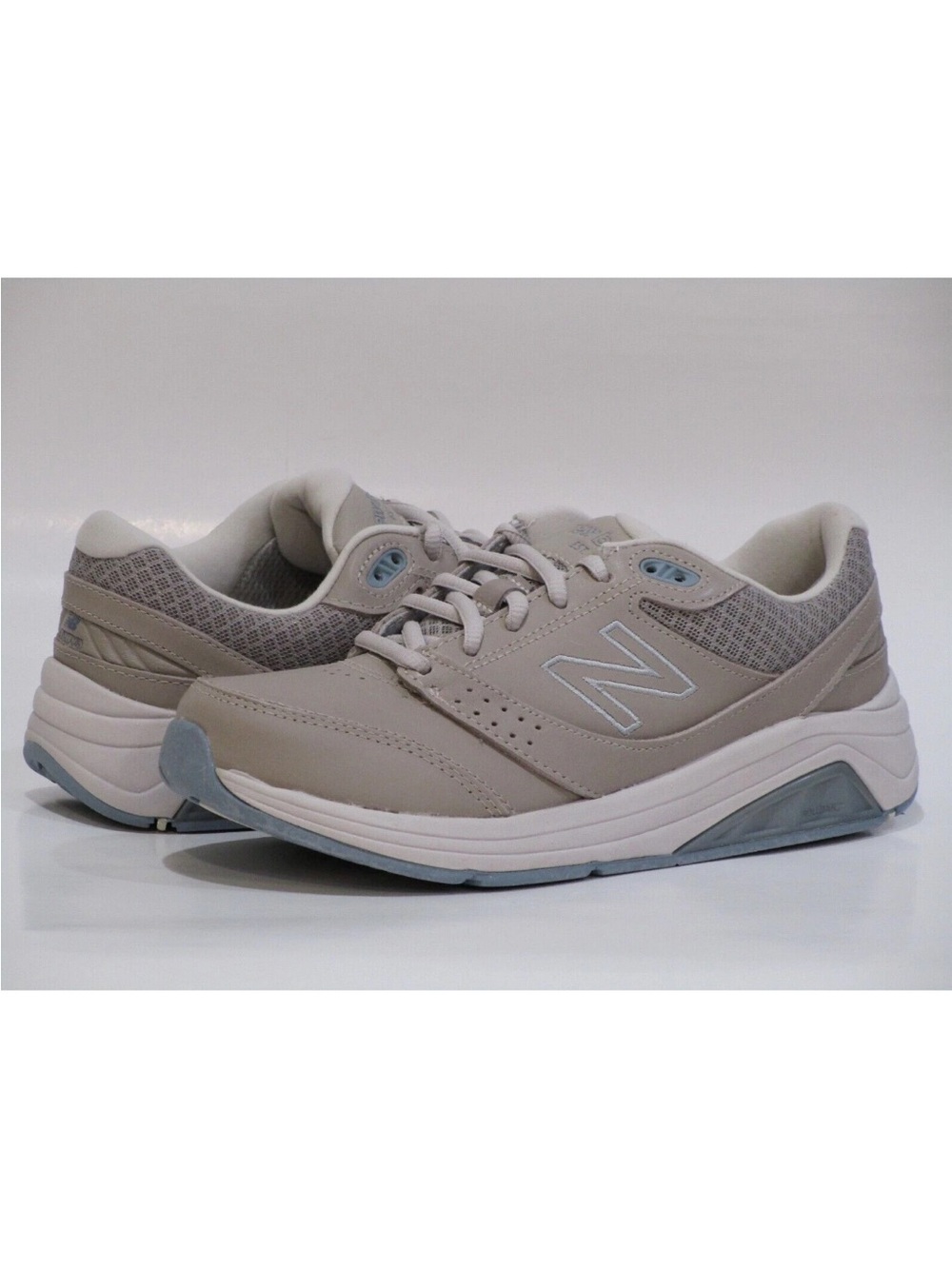 New Balance Light Gray and Pale Blue Comfort Trainers